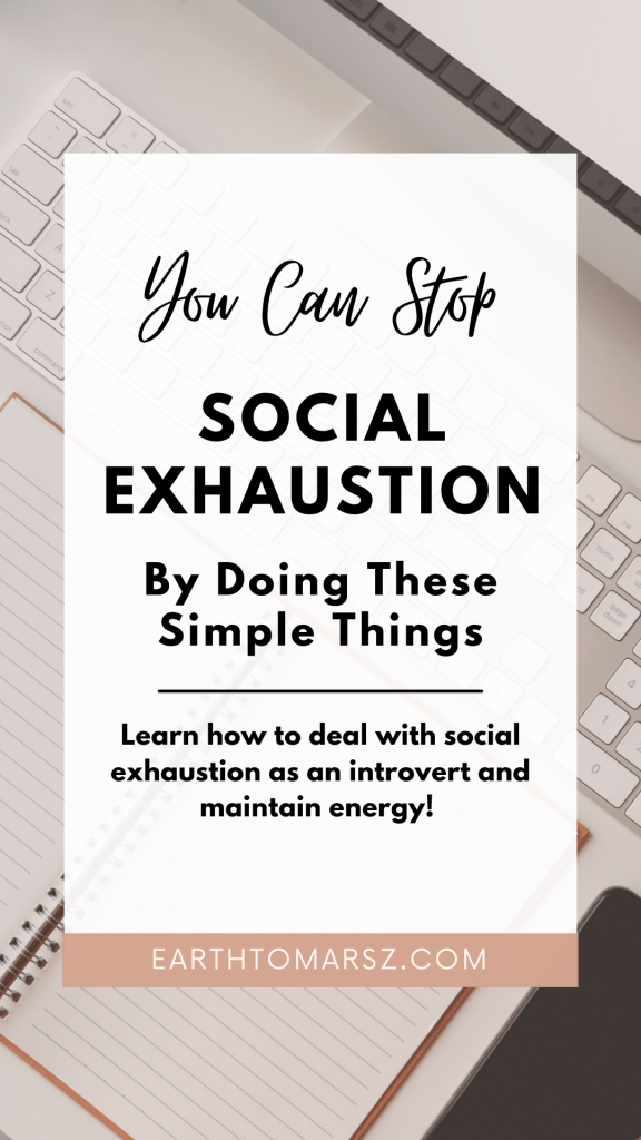 pinterest pin for social exhaustion