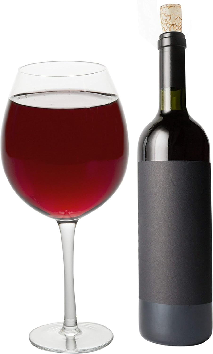 big wine glass with red wine inside