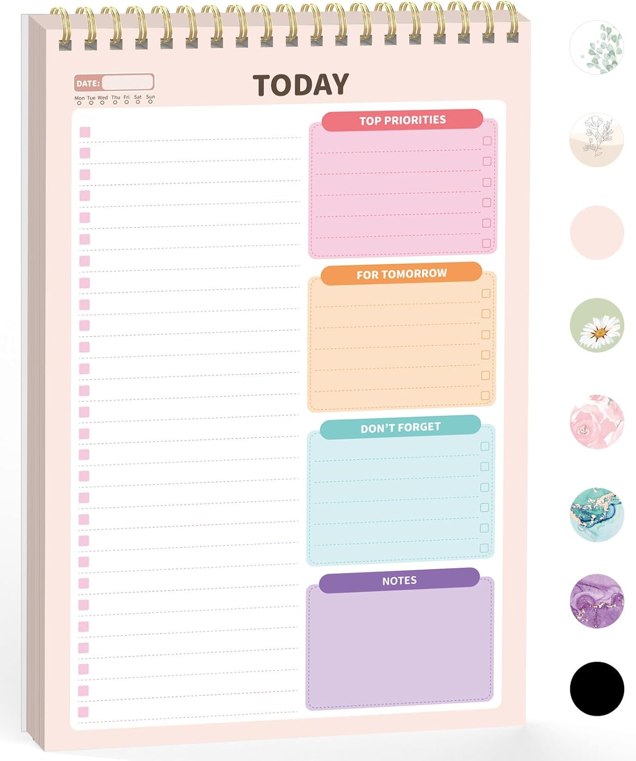colorful to-do list notepad