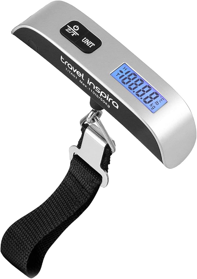 black luggage scale