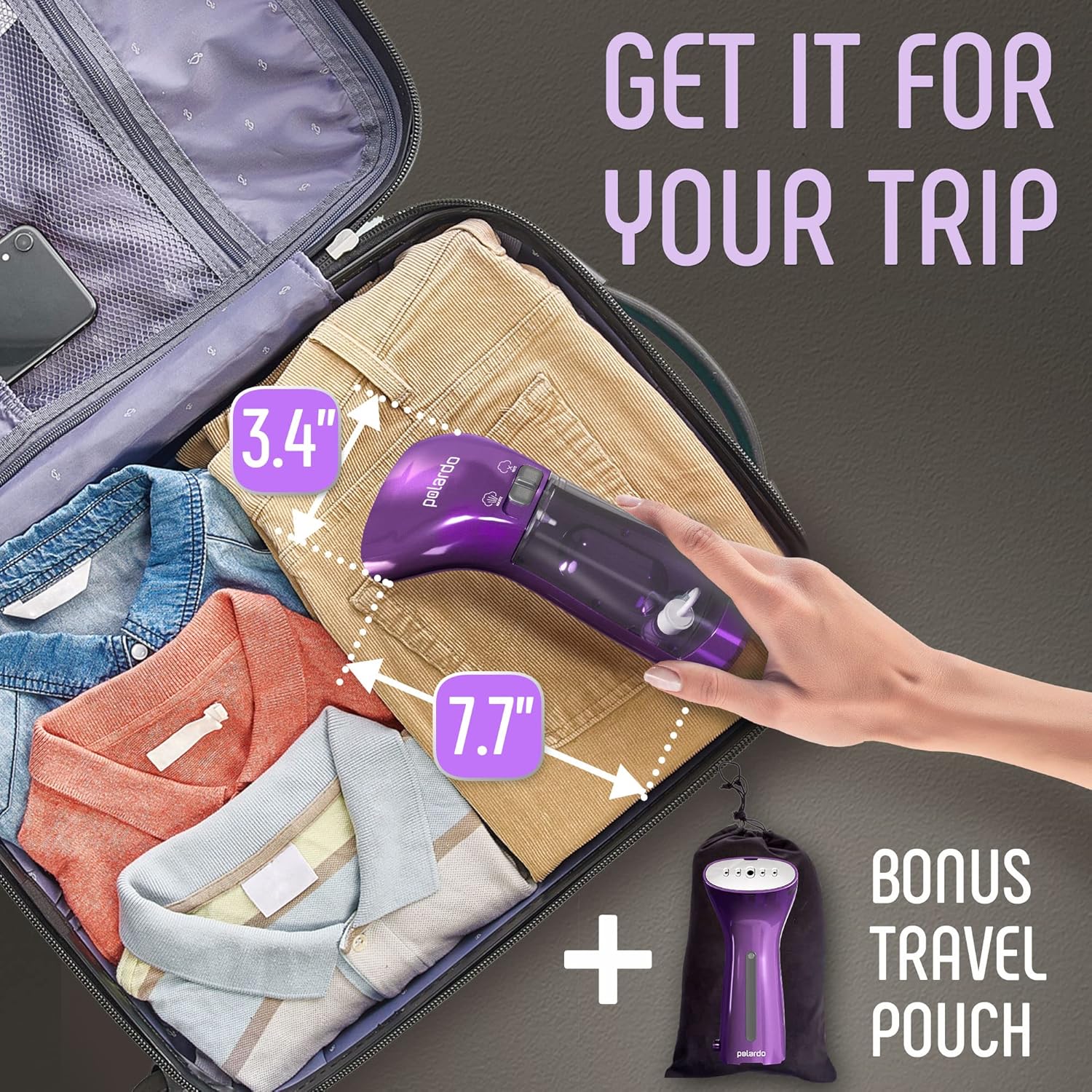 portable travel clothes steamer